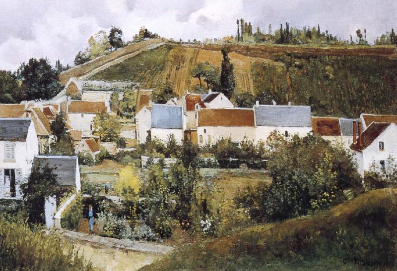 Camille Pissarro Pang plans Schwarz, tiare slopes oil painting picture